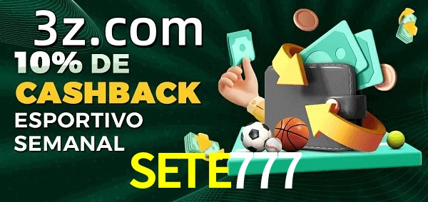 10% de bônus de cashback na SETE777