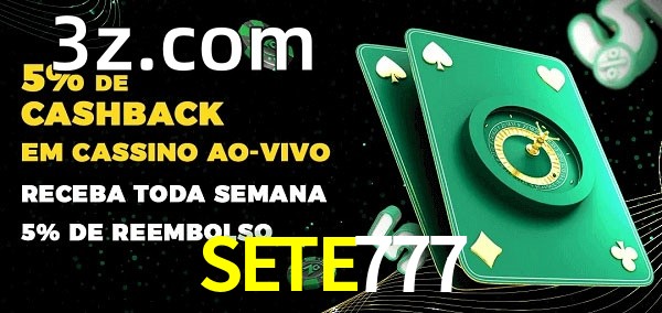 Promoções do cassino ao Vivo SETE777